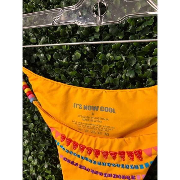 Free People It’s Now Cool The String Pant Bikini Bottom Heatwave Orange Sz Small - Picture 4 of 7